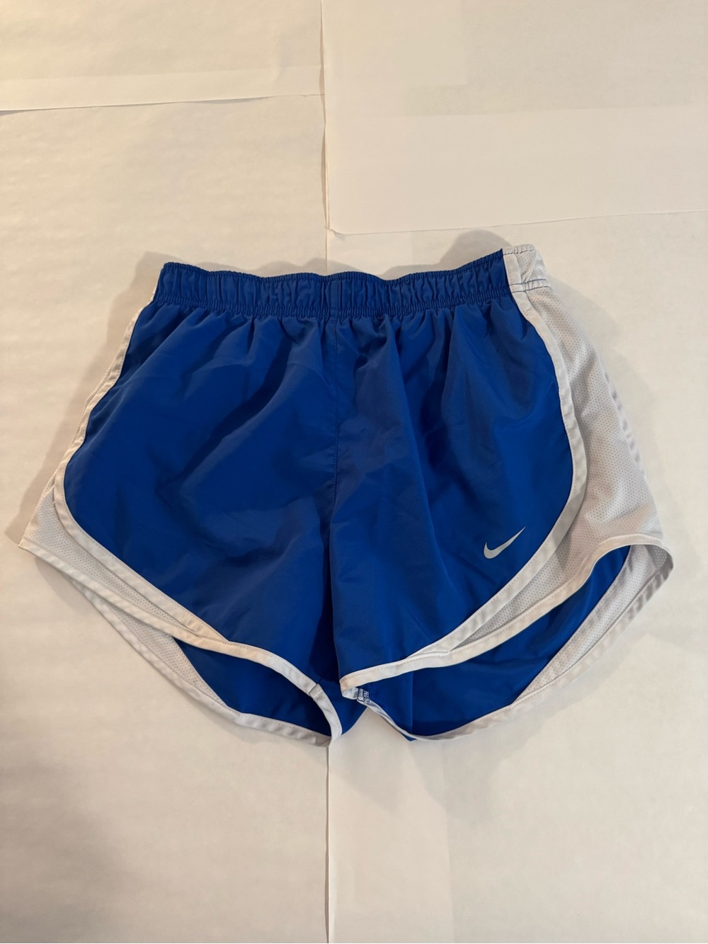 Nike Women's Blue Athletic Shorts with White Trim